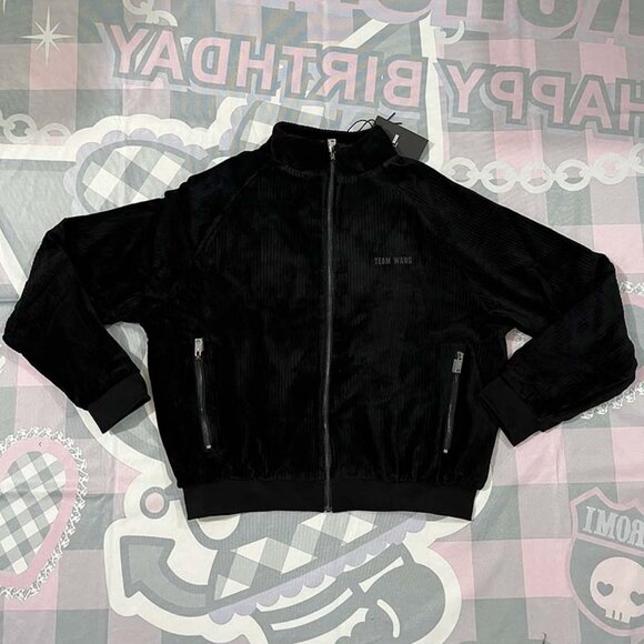 Team Wang Jackets & Blazers - Team Wang Corduroy Casual Black Jacket